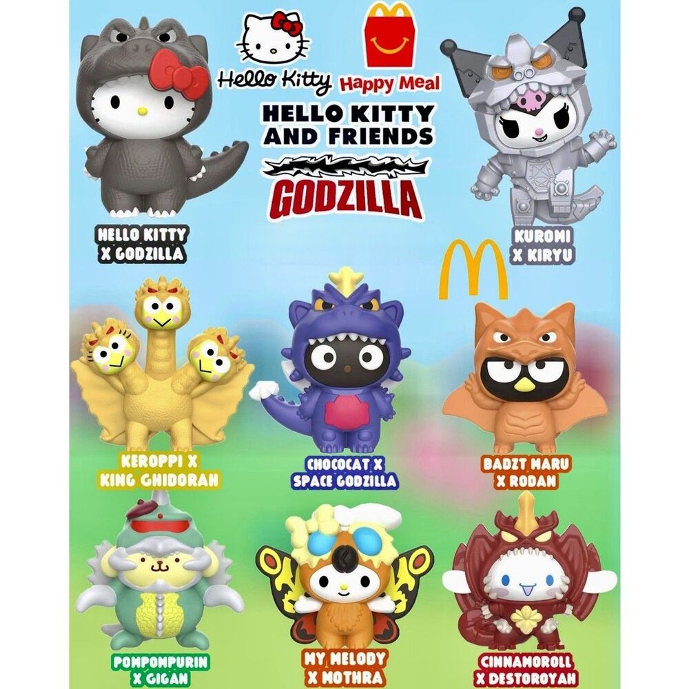 McDonald's HELLO KITTY GOZILLA (Cinnamoroll x Destoroyah) Toy #6 [NEW] - Picture 2 of 2